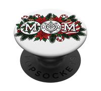 Pyjama Assorti pour Maman, Père Noël, Famille PopSockets PopGrip Adhésif