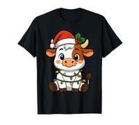 Pyjama avec lumières d'arbre de Noël en Forme de Vache pour Filles et garçons T-Shirt