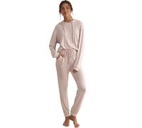 Pyjama avec sweatshirt Ã capuche femme Selmark Basic P82 Rose L