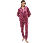Pyjama avec sweatshirt à capuche zippé femme Selmark P115 Sport Rose L