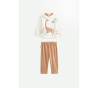 Pyjama bébé 2 pièces en velours nino ecru 36M(97CM)