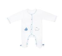 Pyjama bébé à manches longues en velours - blue baleine blanc/blanc NAISSANCE(50CM)