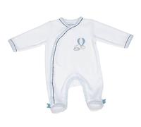 Pyjama bébé à manches longues en velours blanc 3 mois