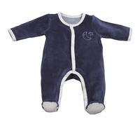 Pyjama bébé à manches longues en velours - merlin bleu NAISSANCE(50CM)