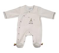 Pyjama bébé à manches longues en velours - timouki beige NAISSANCE(50CM)