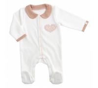 Pyjama bébé blanc naissance Petit coeur