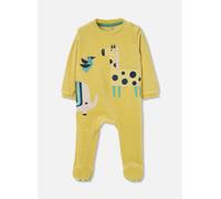Pyjama Bébé Brodée De Girafes Et Éléphants Jaune 3M(60CM)