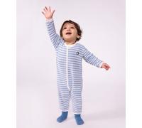 Pyjama bébé en coton éponge sans pieds à rayures Petit Bateau - bleu - Taille 12 mois 12M bleu/écru