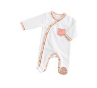 Pyjama bébé en coton blanc 1 mois