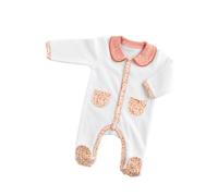Pyjama bébé Blanc 1 Mois col Motif Floral Esmée