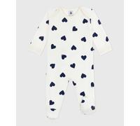 Pyjama bébé en coton ouverture sans pression imprimé caur Petit Bateau - écru - Taille 24 mois 24M bleu/bleu