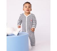 Pyjama bébé en coton sans pieds imprimé rayures Petit Bateau - écru - Taille 24 mois 24M bleu/bleu