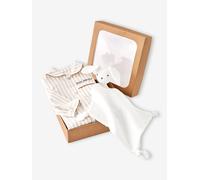 Pyjama bébé en flanelle + doudou coffret cadeau naissance beige 24M(86CM)