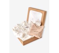 Pyjama bébé en velours + 2 bodies coffret cadeau naissance écru 1M(54CM)