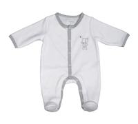 Pyjama bébé en velours à manches longues - celeste blanc/gris foncé NAISSANCE(50CM)