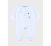 Pyjama bébé en velours avec broderie chat blanc 12M(74CM)