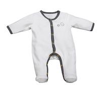 Pyjama bébé en velours - babyfan blanc/gris 1M(54CM)