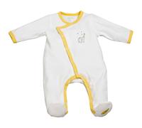 Pyjama bébé en velours - babyfan blanc/jaune 3M(60CM)