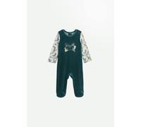 Pyjama bébé en velours canopée vert 3M(60CM)