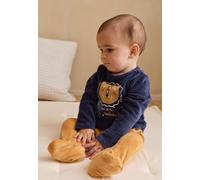 Pyjama bébé en velours charly bleu 3M(60CM)