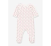 Pyjama bébé en velours coeurs blanc 9M(71CM)