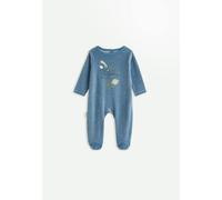 Pyjama Bébé En Velours Edouard Bleu 3M(60CM)
