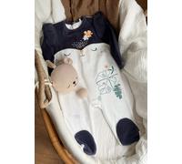 Pyjama bébé en velours holamuchacha ecru 36M(97CM)