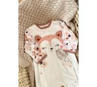 Pyjama bébé en velours ouverture pont machu pichu rose NAISSANCE(50CM)