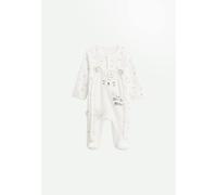 Pyjama bébé en velours ouverture pont mon petit chou du pérou ecru NAISSANCE(50CM)
