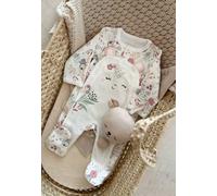 Petit Béguin - Pyjama bébé en velours ouverture pont Mya