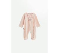 Pyjama Bébé En Velours Ouverture Zippée Louison Rose 6M(67CM)