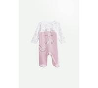 Petit Béguin - Pyjama bébé en velours ouverture zippée Miss Chatchatchat