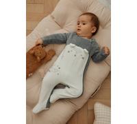 Pyjama bébé en velours ouverture zippée rêverie bleu 3M(60CM)