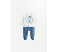 Pyjama bébé en velours polarmoon bleu 12M(74CM)