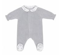 Pyjama bébé en velours Toile de Jouy Gris 1 an