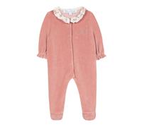 Pyjama bébé en velours Toile de Jouy Rose 3 mois