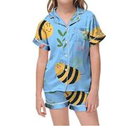 Pyjama Bebe Fille 1 Mois,Pyjama Court imprimé col V pour Enfants, vêtements de Nuit Confortables pour garçons et Filles, pour Un Usage Quotidien et Domestique, Ceinture élastique Douce