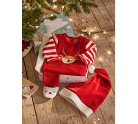 VERTBAUDET Coffret Cadeau de Noël bébé Dors-Bien en Velours + Bonnet Rouge Brique 18M(81CM)