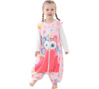Pyjama bébé sans manches - Sac de couchage en coton avec fermeture éclair aux pieds - Onesie Pyjama d'hiver, 1-6 ans S Hibou