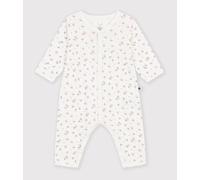 Pyjama bébé sans pieds en coton imprimé à fleurs Petit Bateau - blanc - Taille préma (46cm) PRÉMA blanc/rose
