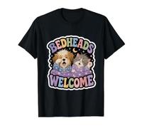 Pyjama Bedheads Welcome pour Chiot et Chaton pour l'heure du Coucher T-Shirt Graphique avec Valeur, Homme, Noir, M