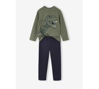 Pyjama bicolore Jurassic World garçon lichen/noir 2A