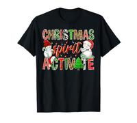 Pyjama Bonhomme de Neige activé l'esprit de Noël avec lumières de Noël T-Shirt