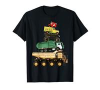 Pyjama camion benne tenant un camion poubelle Monster Farm T-Shirt
