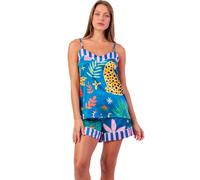 Pyjama caraco et short femme Admas Luxe Sauvage Multicolore 2XL