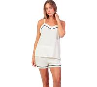 Pyjama caraco et short femme Admas Stitching Blanc L