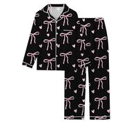 Pyjama Chaud Et Doux,Pyjama Sexy,Ensemble Pyjama pour Femme confor t élégant et Doux Parfait pour Le Temps Libre et Les Occasions spéciales (Black, XL)