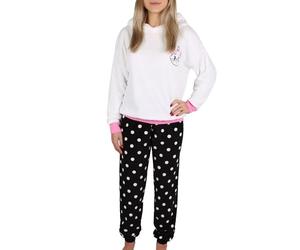 Pyjama Chaud pour Femmes Disney Cat Marie, Blanc et Noir S