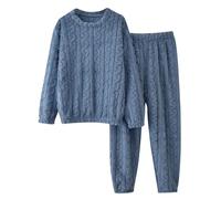 Pyjama chaud pour hommes et femmes, ensemble de pyjama pelucheux, pull surdimensionné en polaire confortable, pantalon Long, tenue décontracté, ensemble 2 pièces Cardigan De Longueur De Sol Pour Homme