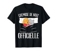 Pyjama, Chemise De Nuit Officielle, Sommeil Chat Chien T-Shirt